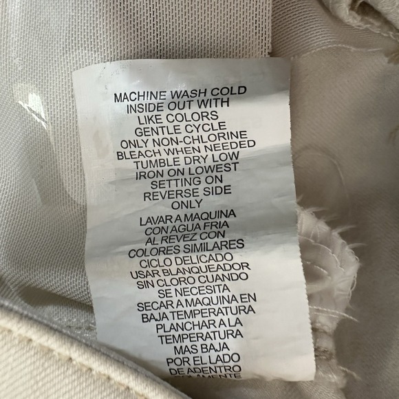 Democracy Ab Technology Denim Jeans Womens 10 Khaki Cream Slim Straight Denim - Picture 7 of 8